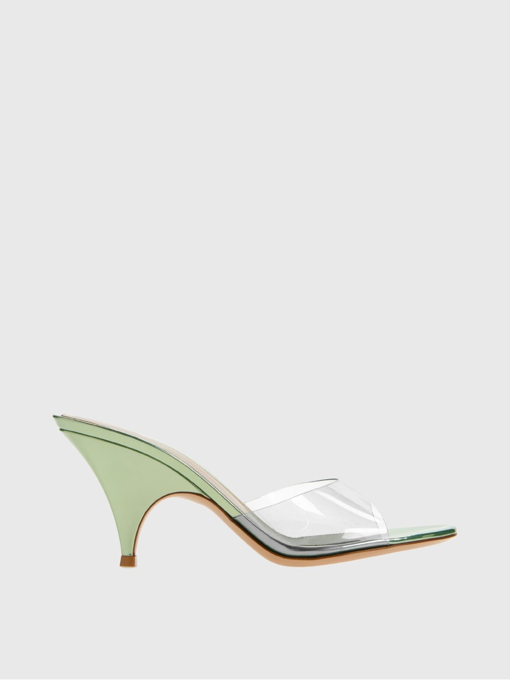 Sienna Rossi Izumi Jelly Mules In Icy Green NWT